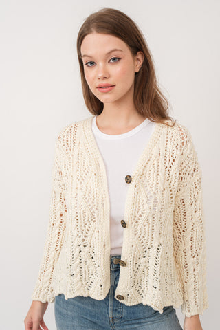Cream Knit Cardigan